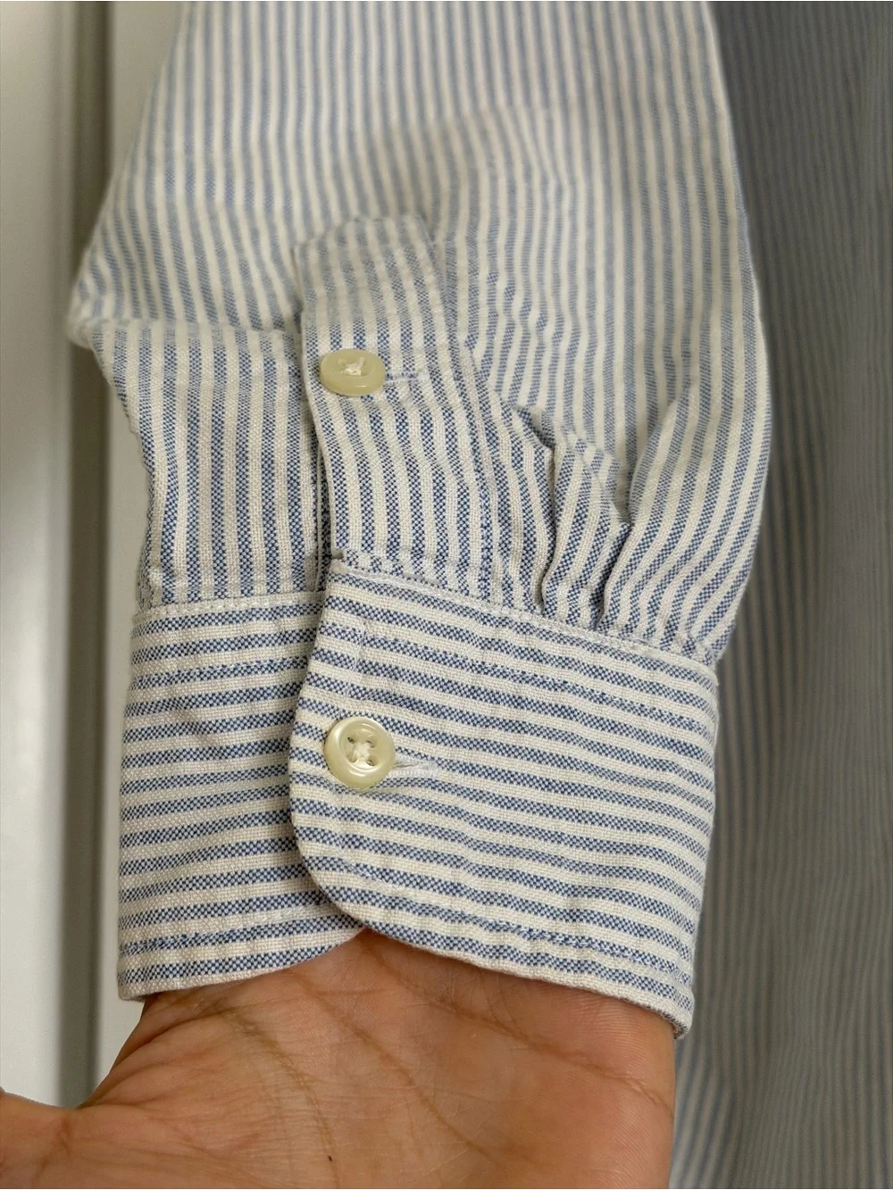 Ralph Lauren Boys Striped Cotton Oxford Button-Down Shirt - Size 16 / L